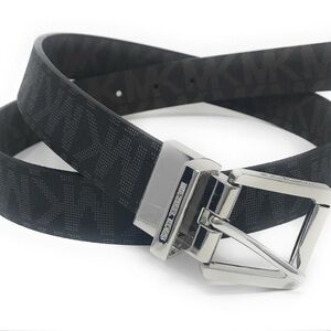 Michael Kors Black Belt with Silver Buckle